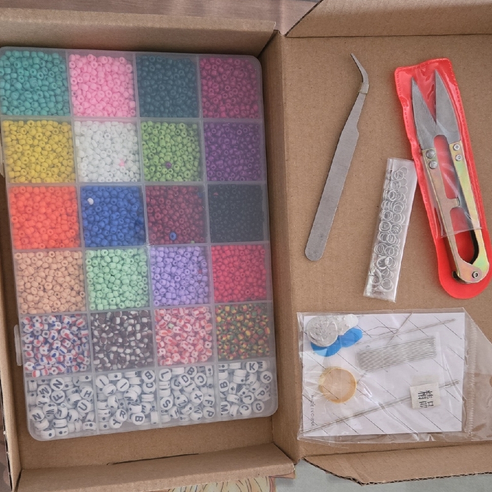 Colorful Bead Craft Kit with Tools